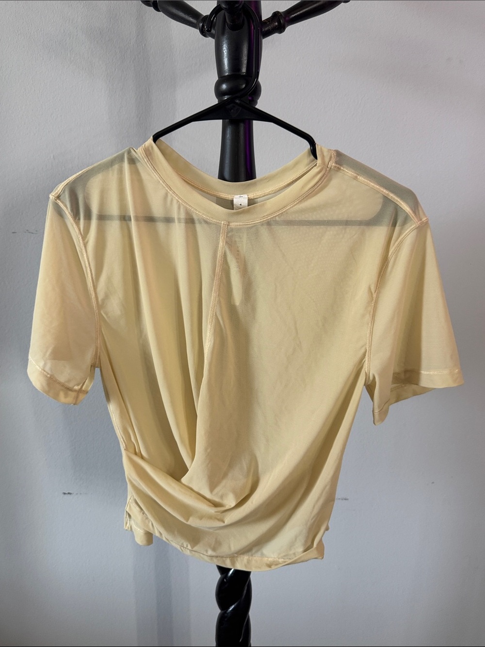 lululemon athletica Pale Yellow Short Sleeve Tee